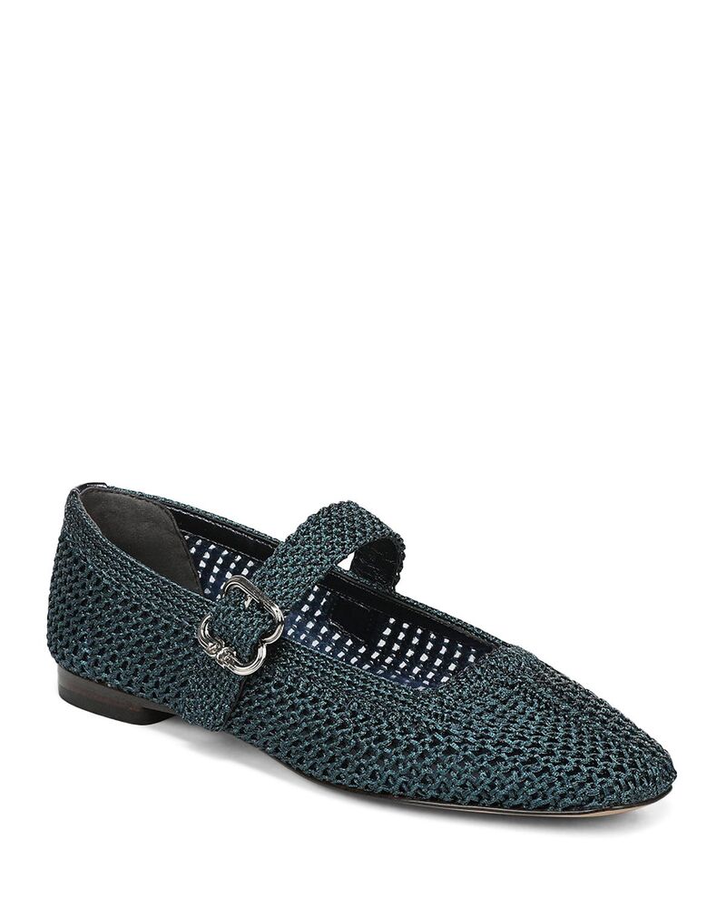 サムエデルマン レディース シューズ パンプス ニット Sam Edelman Women's Michaela Knit Flats Metallic Navy ネイビー