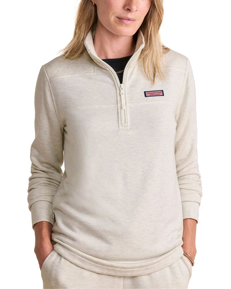 ヴァインヤードヴァインズ レディース トップス シャツ Vineyard Vines Dreamcloth Zip Up Shirt Marshmallow Heather ヘザー