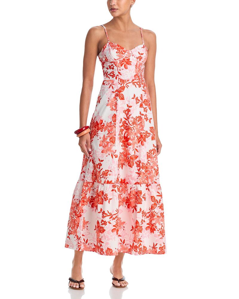 アクア レディース トップス ワンピース マキシ AQUA Corset Maxi Dress - Exclusive Coral コーラル