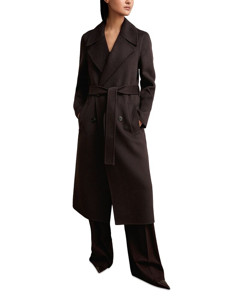 レイス レディース アウター 厚地の外套 プチ REISS Petites Rene Double Breasted Coat Aubergine 厚地の外套ジーン