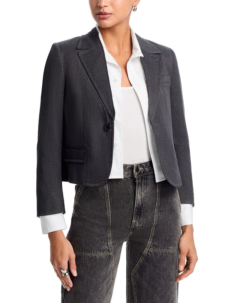 マルタンマルジェラ レディース アウター ジャケット・ブルゾン クロップド ブレザー MM6 Maison Margiela Cropped Blazer Dark Grey Melange グレー