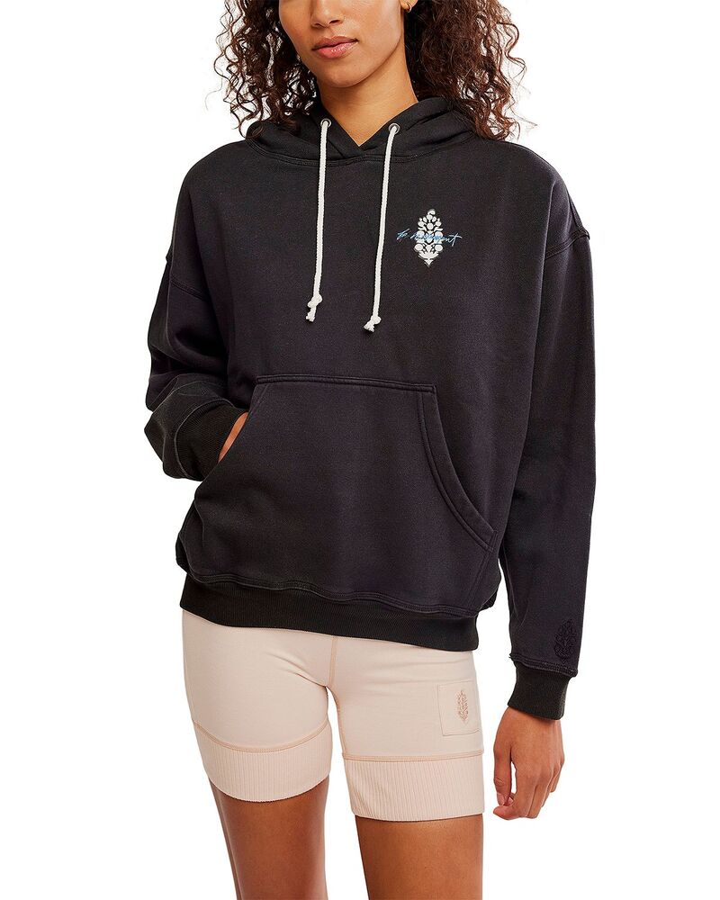 フリーピープル レディース アウター パーカー・スウェット シャツ ロゴ Free People Final Call Front Logo Hooded Sweatshirt Green Glow グリーン|ReVida 店