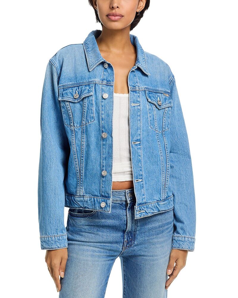 マザー レディース アウター ジャケット・ブルゾン MOTHER The Bruiser Jean Jacket in Last Bite Last Bite