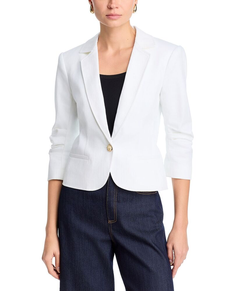 サンク セプト レディース アウター ジャケット・ブルゾン ブレザー Cinq Sept Le Petit Kloe Jean Blazer White ホワイト