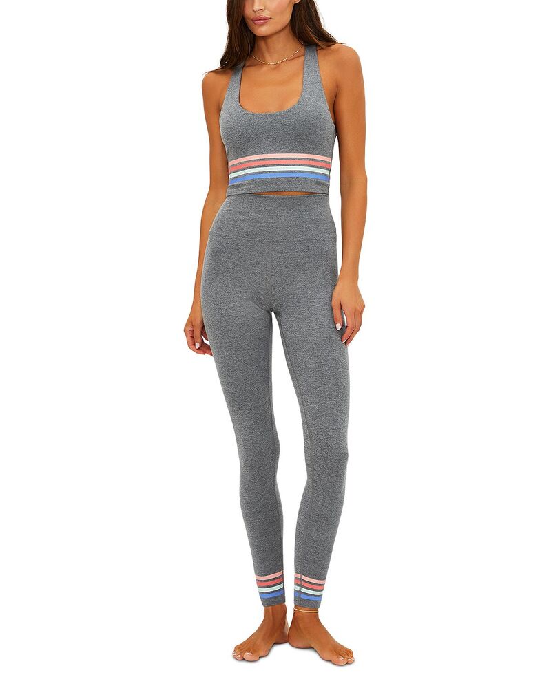 ビーチライオット レディース ボトムス レギンス Beach Riot Piper Striped Hem Leggings Horizon Gray グレー