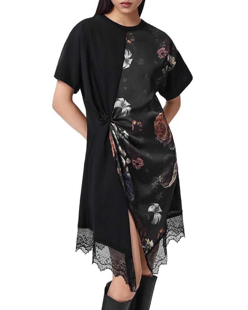 オールセインツ レディース トップス ワンピース レース ALLSAINTS Lana Lace Dress Haze Black ブラック