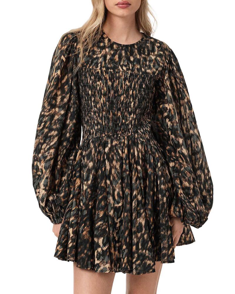 オールセインツ レディース トップス ワンピース ALLSAINTS Chia Dress Prowl Gold ゴールド