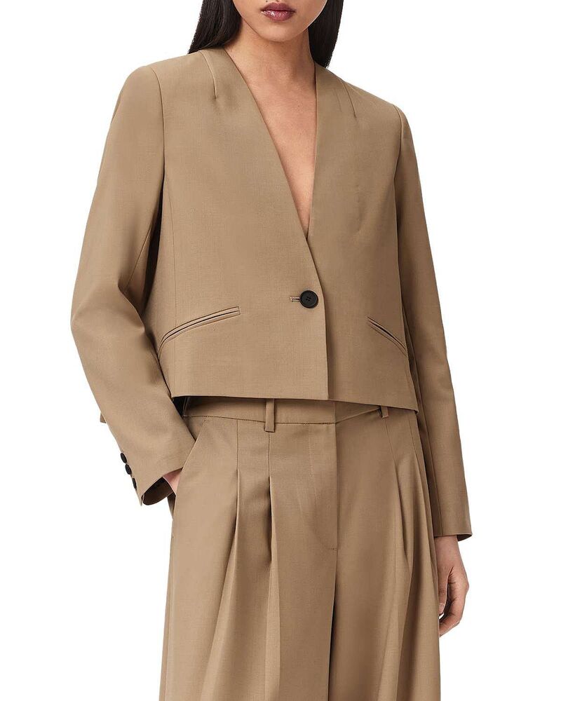 オールセインツ レディース アウター ジャケット・ブルゾン ブレザー ALLSAINTS Poppy Blazer Sand Brown ブラウン