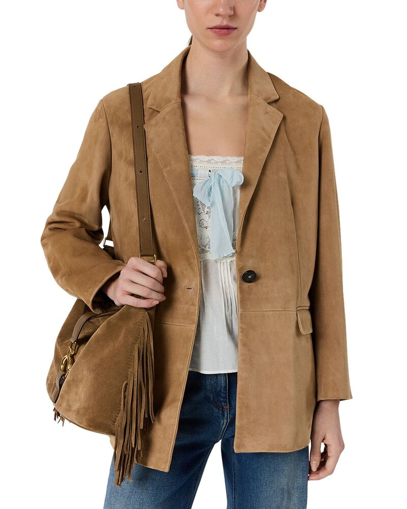 ジェラルド・ダレル レディース アウター 上衣・上衣 スエードクロス スポーツジャケット Gerardarel Taely Suede Blazer Sand 真砂