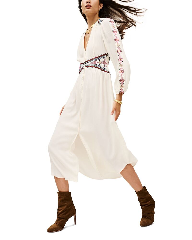 バッシュ レディース アンダー御召しもの ナイト爵御召しもの ba\u0026sh Tina Robe Dress Off White 象牙色