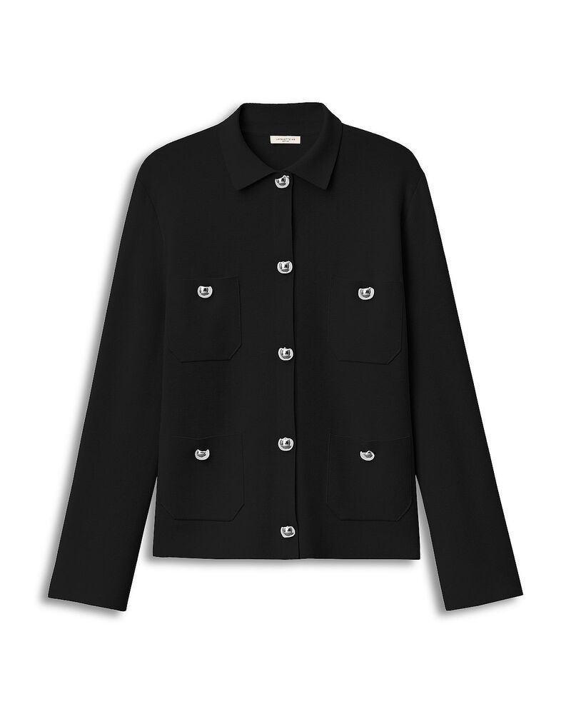ラファイエットワンフォーエイト レディース アウター 上衣・上衣 名取り草落ち込む Lafayette 148 New York Button Down Jacket Black 黒いこと