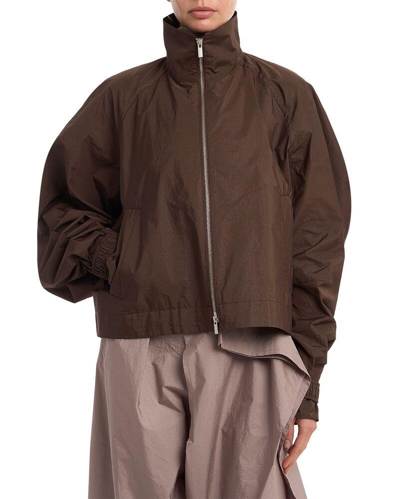筋目 プリーズ イッセイ ミヤケ レディース アウター 上衣・上衣 モックネック PLEATS PLEASE ISSEY MIYAKE Akimbo Mock Neck Jacket Dark Brown 赤銅色