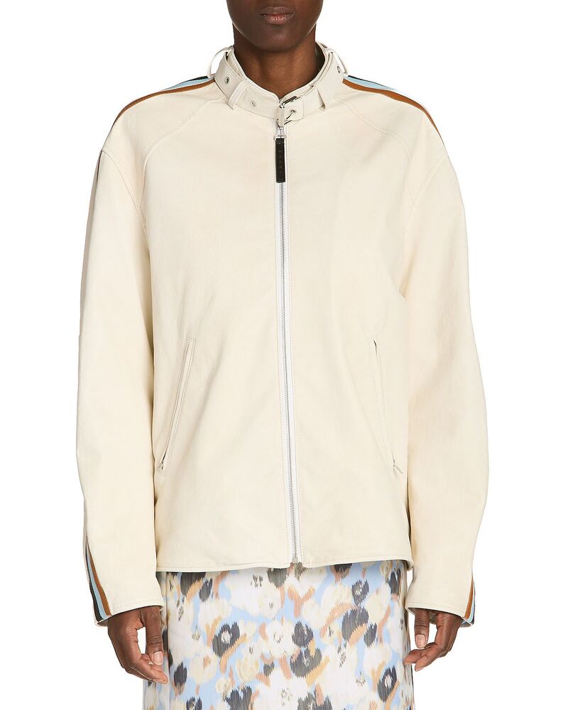 マルニ レディース アウター 上衣・上衣 なめし革 Marni Leather Biker Jacket Bamboo