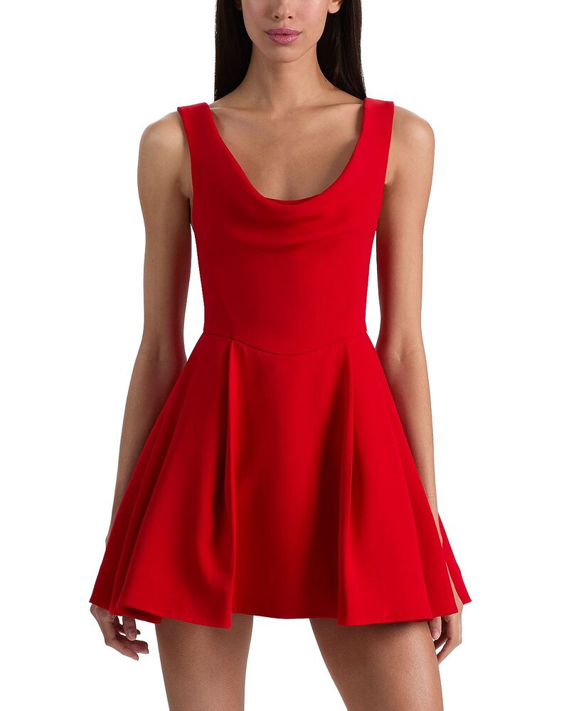 アリスアンドオリビア レディース トップス ワンピース ドレープ Alice and Olivia Estrella Drape Flare Dress Chilli Pepper
