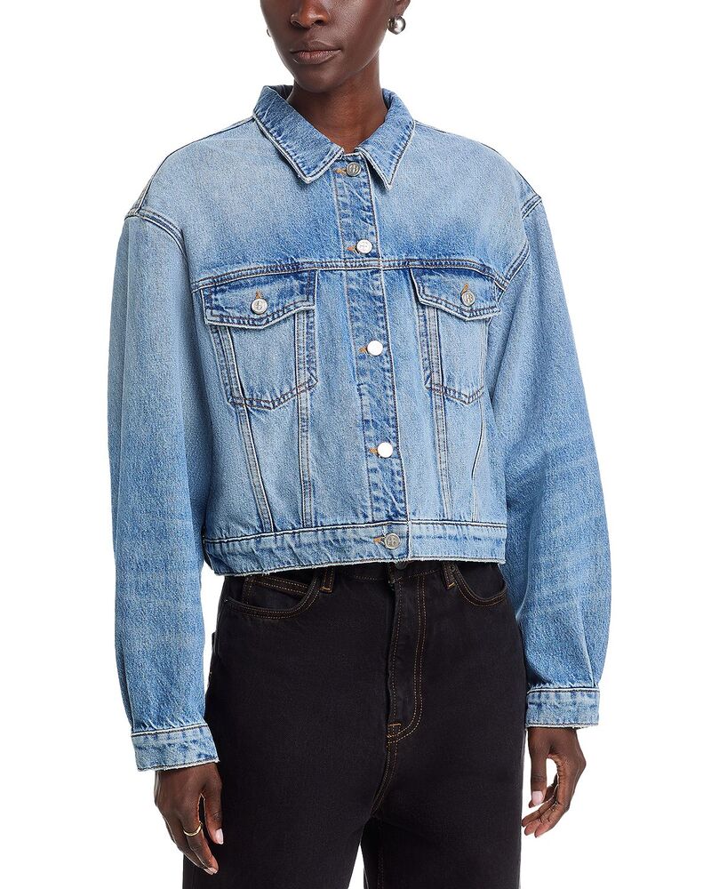 アニービン レディース アウター 上衣・上衣 Anine Bing Quincy Trucker Jacket Washed Black 黒いこと コート・ジャケット-レディースファッション
