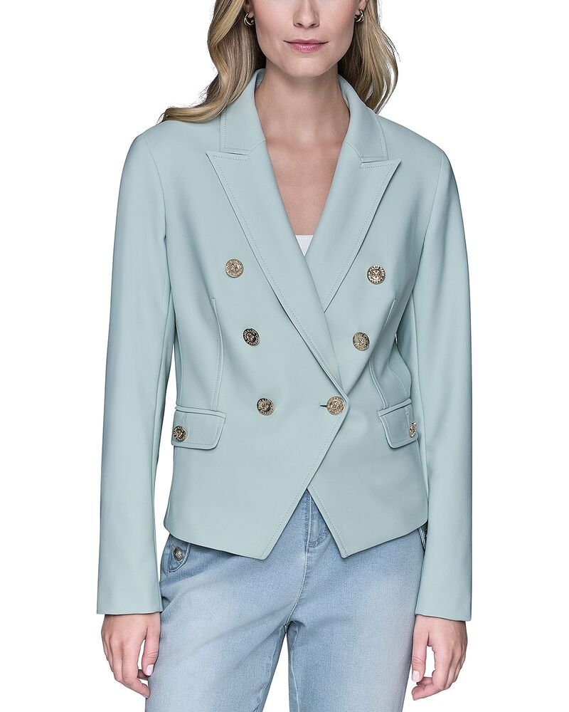 長い巻き毛 ラガーフェルド レディース アウター 上衣・上衣 クロップド KARLAGERFELD PARIS Cropped Jacket Fresh Mint ペパーミント