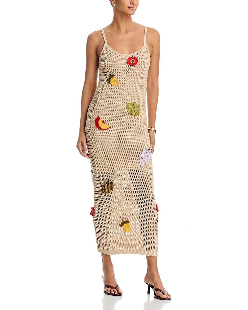 アクア レディース トップス 衣装 ノースリーブ AQUA Sleeveless Crochet Dress - Exclusive Natural アクア