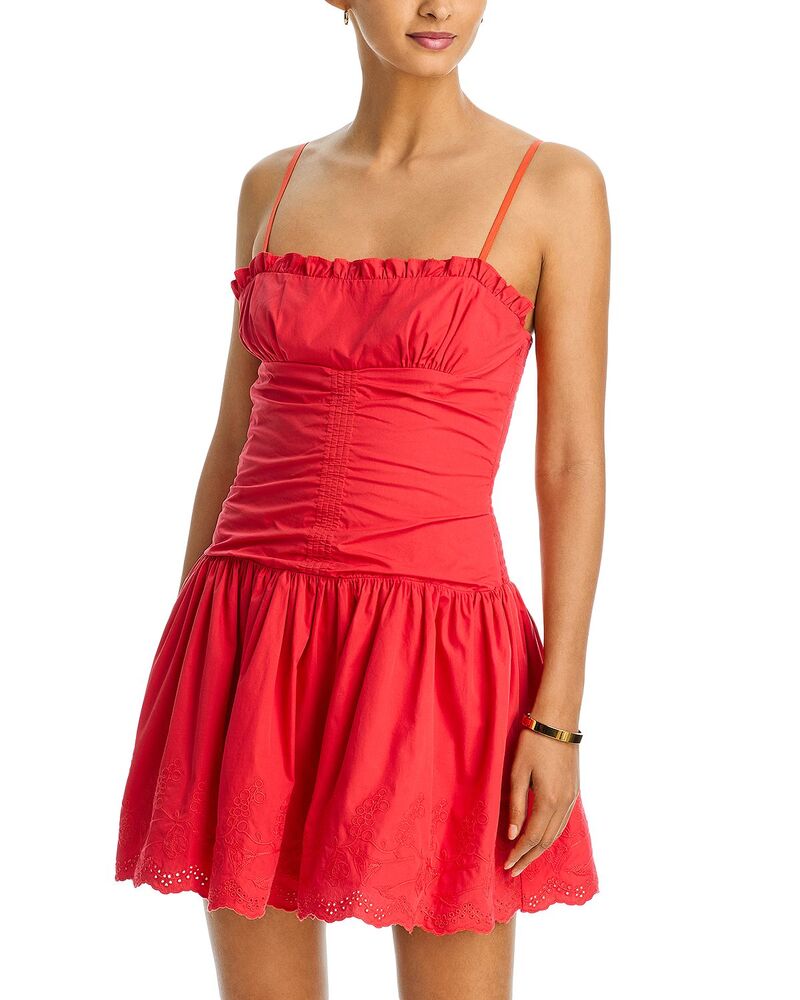 アクア レディース トップス 衣装 ミニ AQUA Poplin Mini Dress - Exclusive Orange オレンジ色