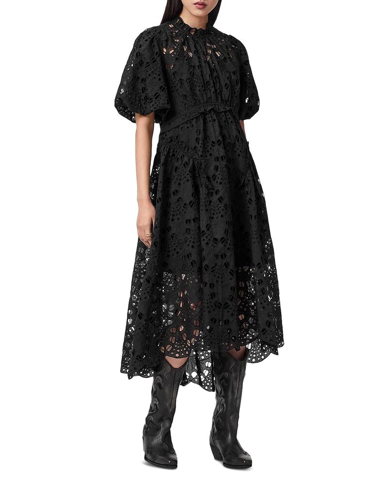 オールセインツ レディース トップス ワンピース ALLSAINTS Odette Dress Black ブラック