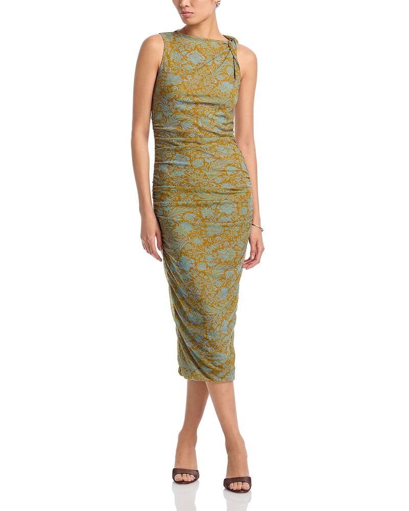 ヴェロニカ ベアード レディース トップス 衣装 Veronica Beard Otessa Dress Dark Goldenrod Blue Jay 青色
