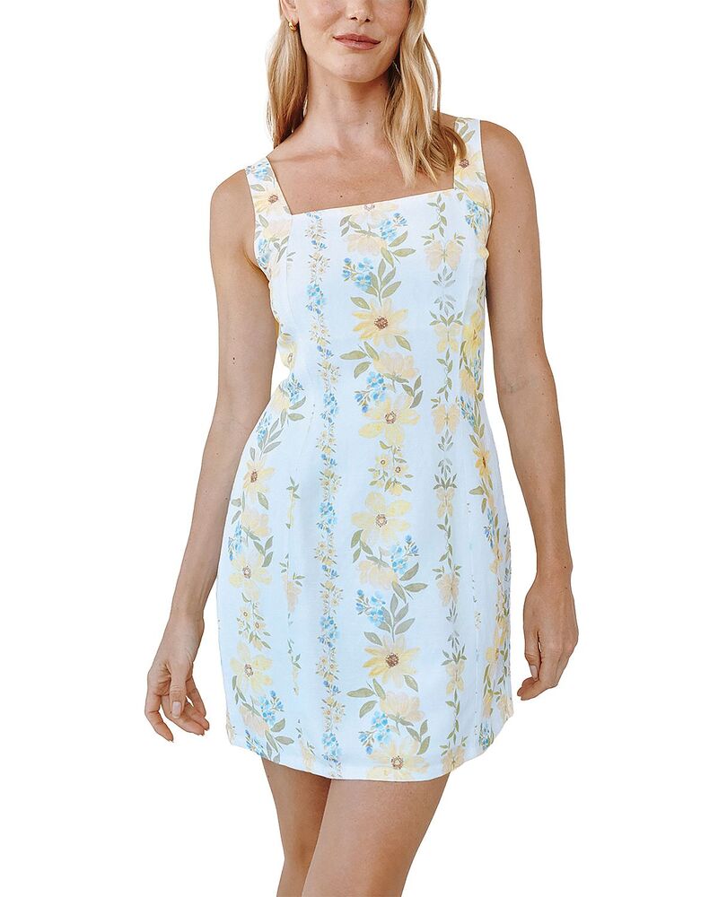 ベラダール レディース トップス ワンピース ミニ シャーリング Bella Dahl Fitted Smocked Back Mini Dress Wildflower Stripes ストライプ