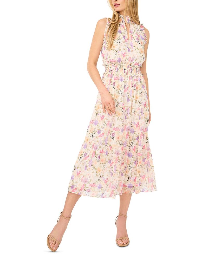 セセ レディース トップス 衣装 ハイネック CeCe High Neck Smocking Detail Dress New Ivory 象牙色