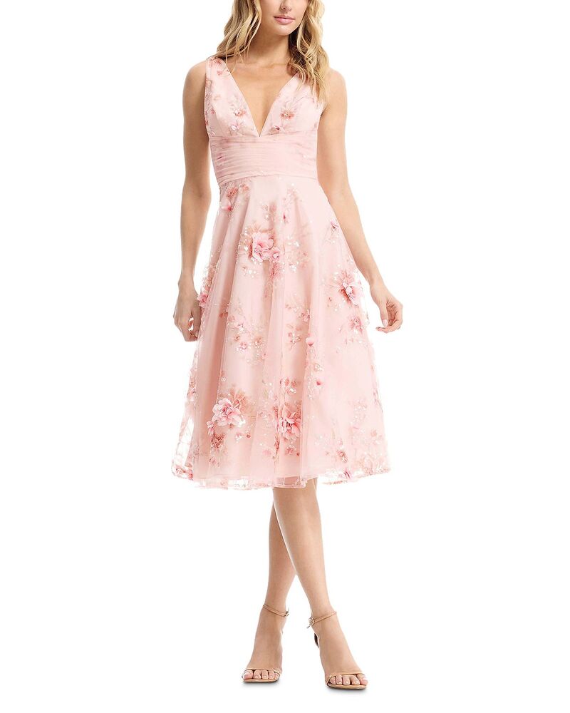 ドレスザポプレーション レディース トップス ワンピース ミディ Dress the Population Posiembellished Midi Dress Blush Multi ブラッシュ
