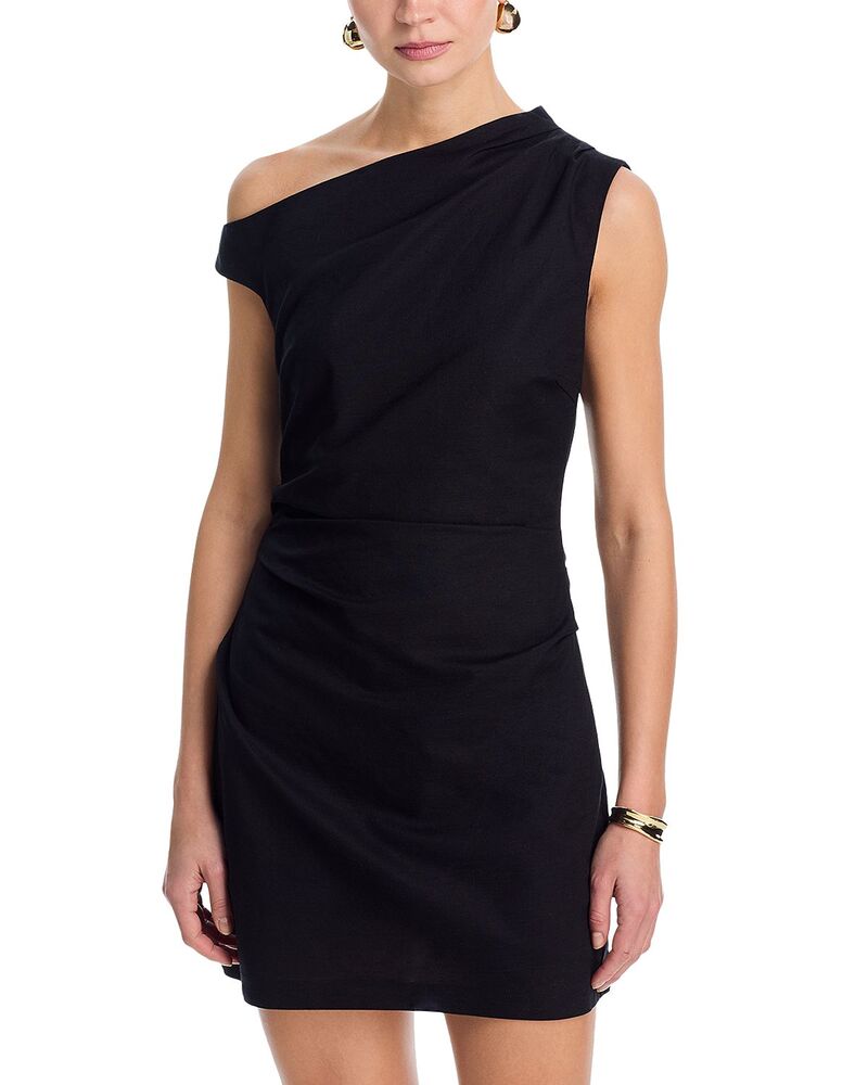 アクア レディース トップス 衣装 非対称 ミニ AQUAsymmetric Mini Dress - Exclusive Black 黒いこと