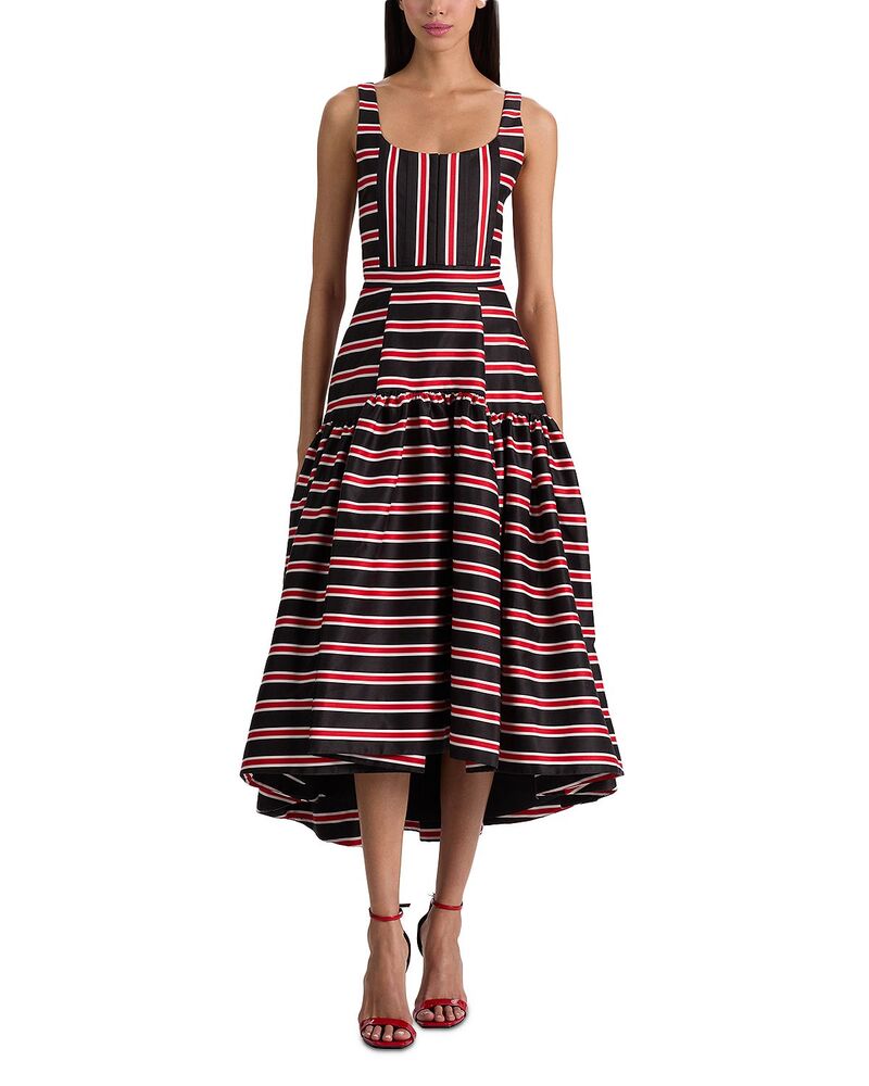 アリスアンドオリビア レディース トップス 衣装 MIDI Alice and Olivia Diana Midi Dress Twisting Vines Black 黒いこと
