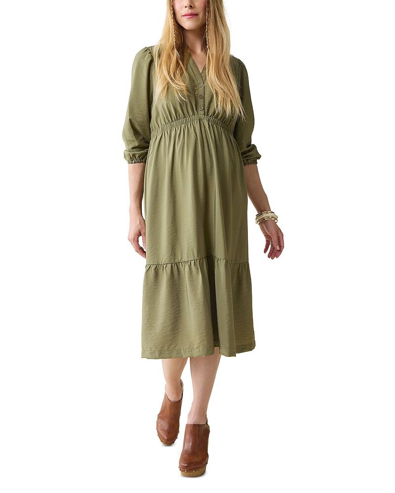 イングリッド\u0026イザベル レディース トップス ワンピース エンパイア マタニティ Ingrid \u0026 Isabel Empire Waist Maternity Dress Olive オリーブ