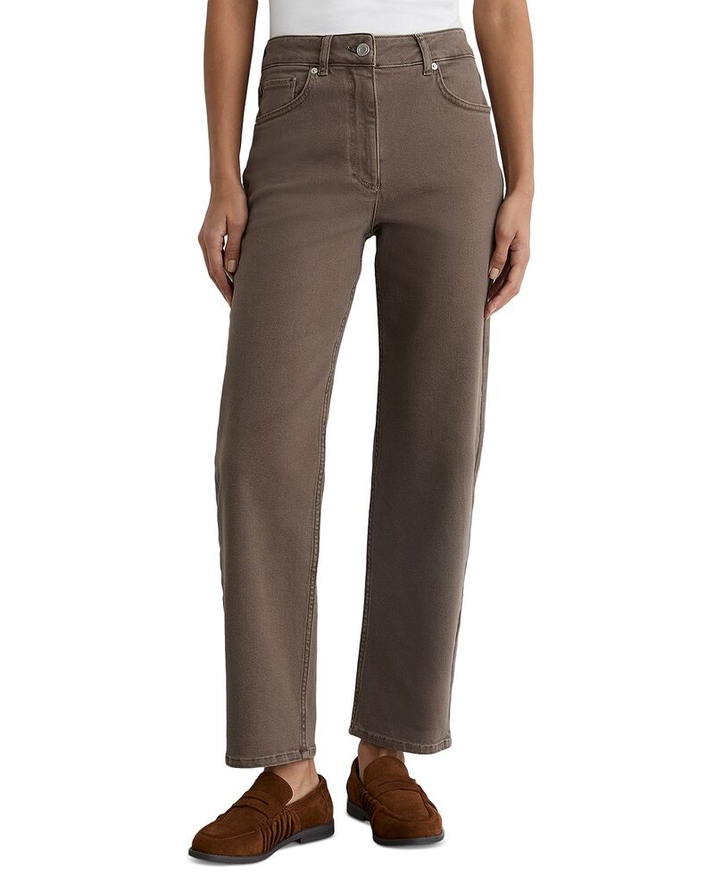 レイス レディース ボトムス デニムパンツ アンクル ジーンズ REISSelin Mid Rise Straight Ankle Jeans in Mocha Brown ブラウン 38,870円