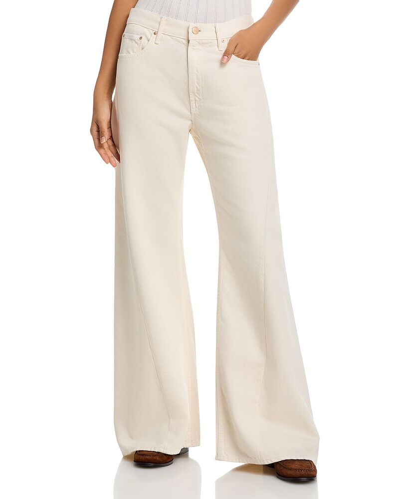 マザー レディース ボトムス デニムパンツ ジーンズ MOTHER The Lemon Twist Sneak High Rise Wide Jeans inat Natural Nat-Natural