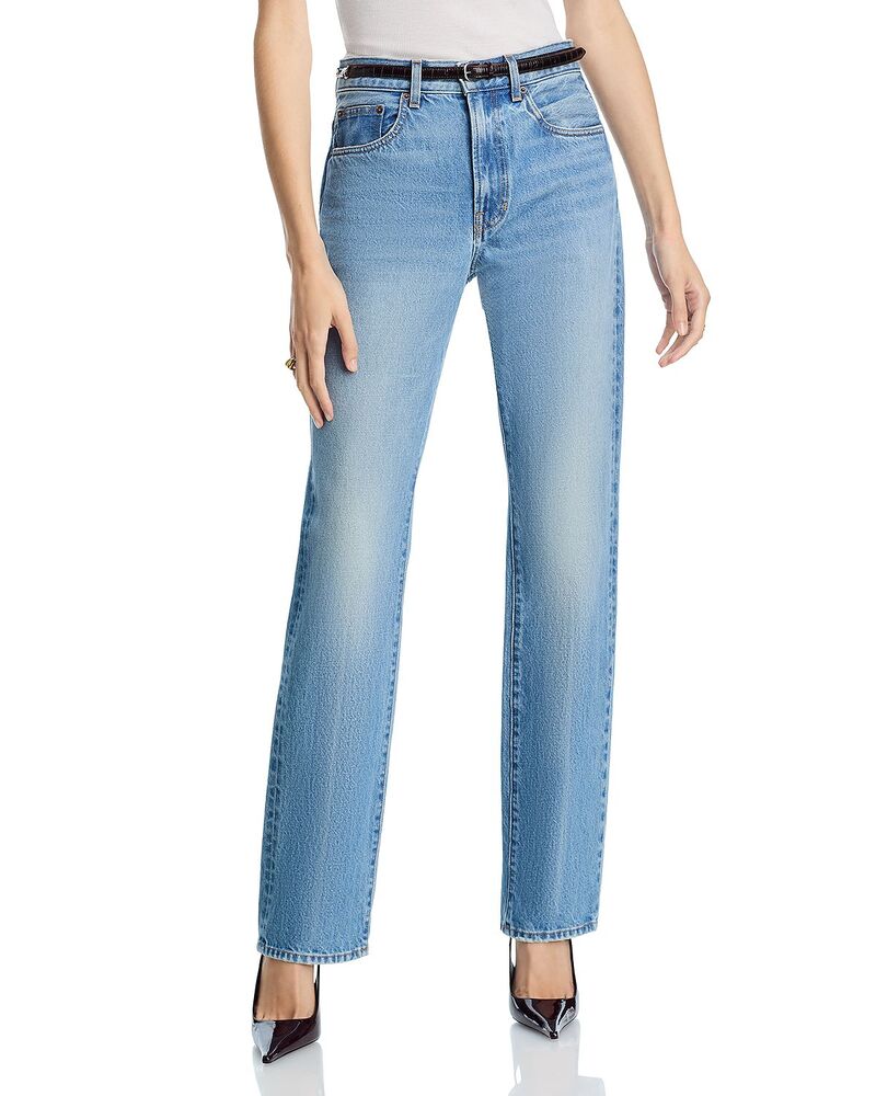 エーエルシー レディース ボトムス デニムパンツ ジーンズ A.L.C. The 917 Slim Straight Jeans in Light Classic Light Classic Blue ブルー｜ReVida 店