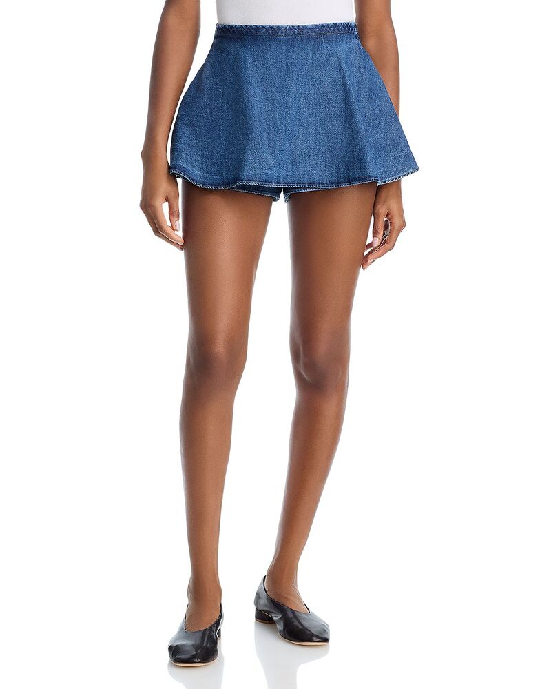 フリーピープル レディース ボトムスカート デニム Free People Paradise Foundenim Skort in Mid Indigo Mid Indigo インディゴ｜ReVida 店