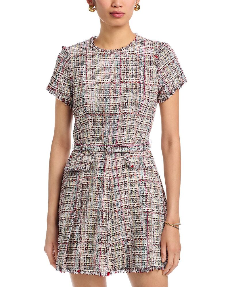 サンク セプト レディース トップス 衣装 ツィード Cinq Sept Wildflower Tweed Kelsey Dress Ivory Multi 象牙色