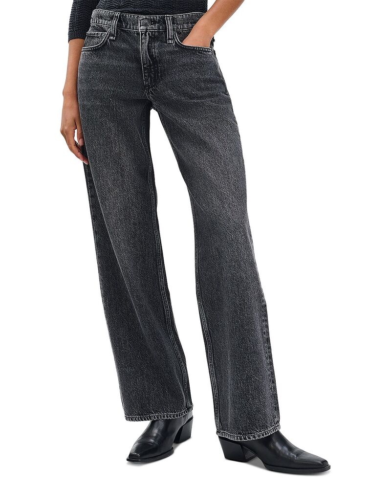 ラグアンドボーン レディース ボトムス デニムパンツ ローライズ ジーンズ rag & bone Saige Low Rise Relaxed Straight Jeans Charcoal チャコール
