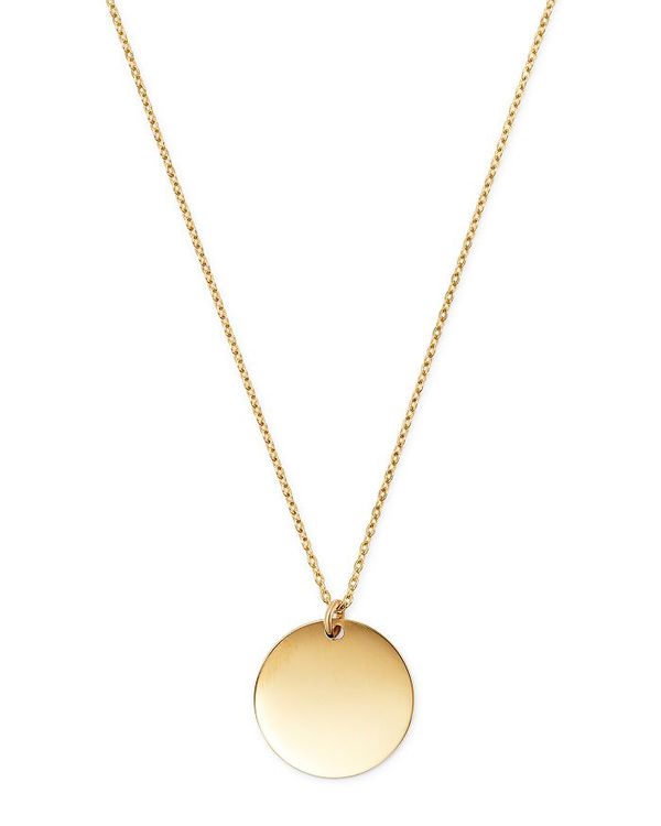 ムーン & メドウ レディース アクセサリー ネックレス・チョーカー・ペンダントトップ レース Moon & Meadow 14K Yellow Gold Disc Pendant Necklace 17\