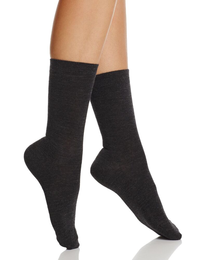 ファルケ レディース アンダーウェア 靴下 Falke Soft Merino Blend Socks Charcoal チャコール