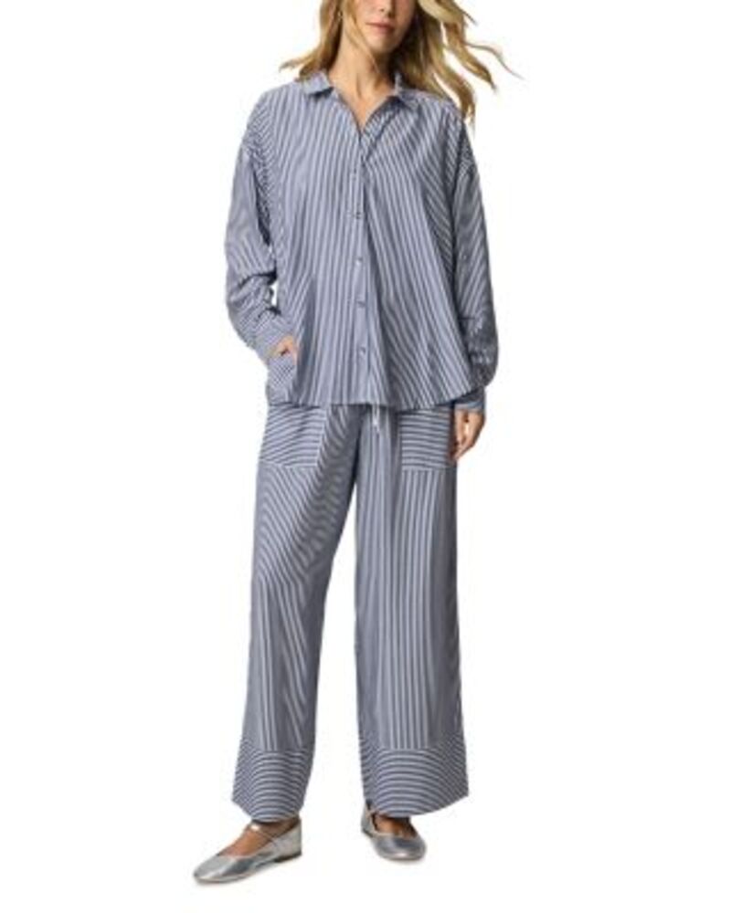 スプレンディット レディース トップス シャツ ボタンダウン パンツ ダウン Splendid Ella Striped Button Down Shirt & Pants One-Size ストライプ