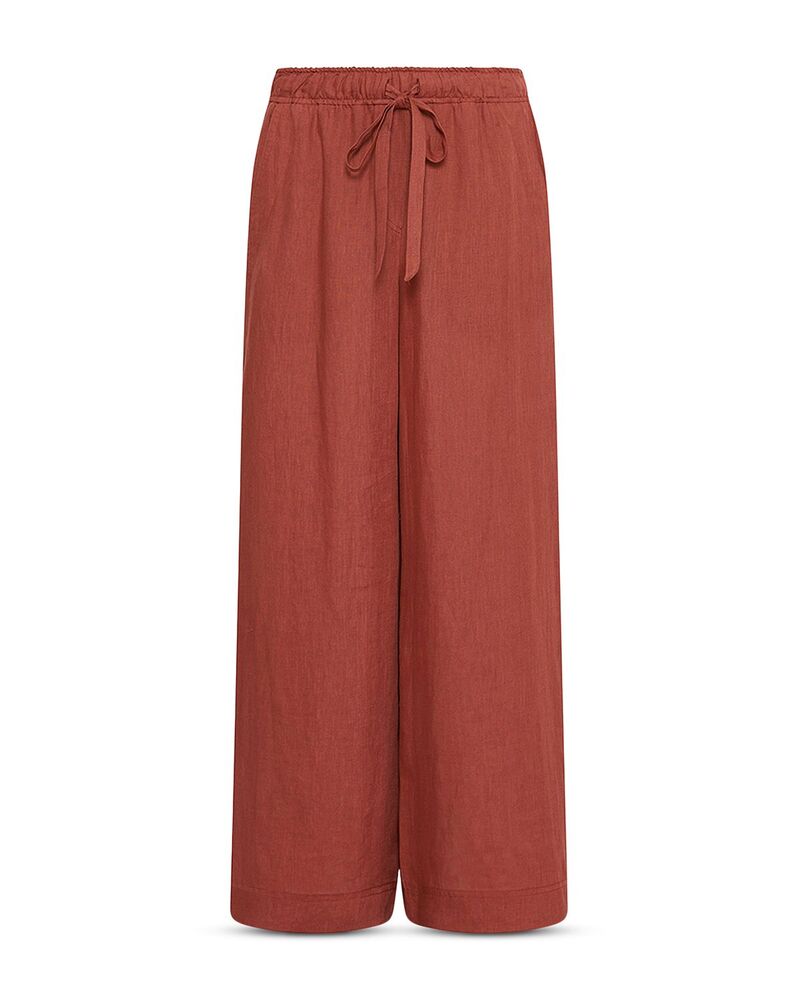 マレーラ レディース ボトムス カジュアルパンツ リネン Marella Linen Drawstring Pants Brick Red レッド