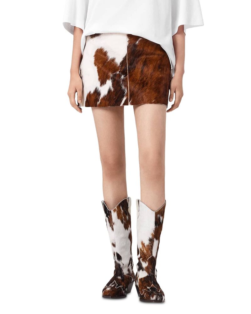 オールセインツ レディース ボトムスカート ミニ ALLSAINTS Dapple Mini Skirt Cow Print