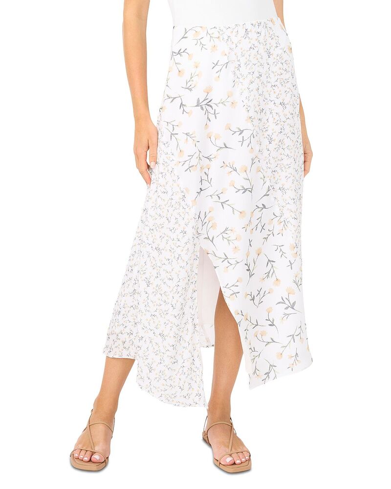 ワンステイト レディース ボトムスカート アシンメトリー プリント 1.STATE Mixed Print Asymmetric Skirt Pastel Yellow イエロー