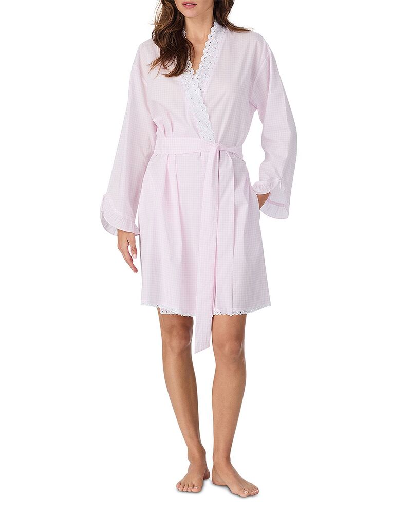 エイレーンウェスト レディース アンダーウェア ナイトウェア Eileen West Lawn Short Wrap Robe - Exclusive Pink Chalk チョーク