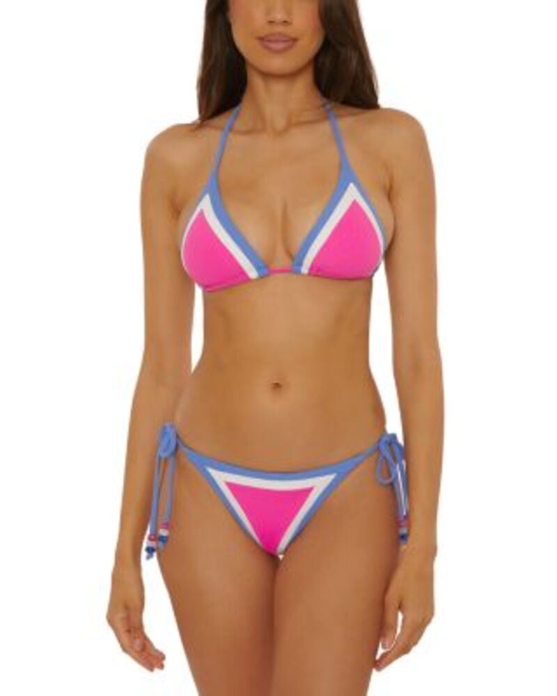ベッカバイレベッカバーチュー レディース 水着 トップのみ BECCA by Rebecca Virtue Coast Line Rib Cheryl Triangle Bikini Top & Demi Side Tie Bikini Bottom One-Size