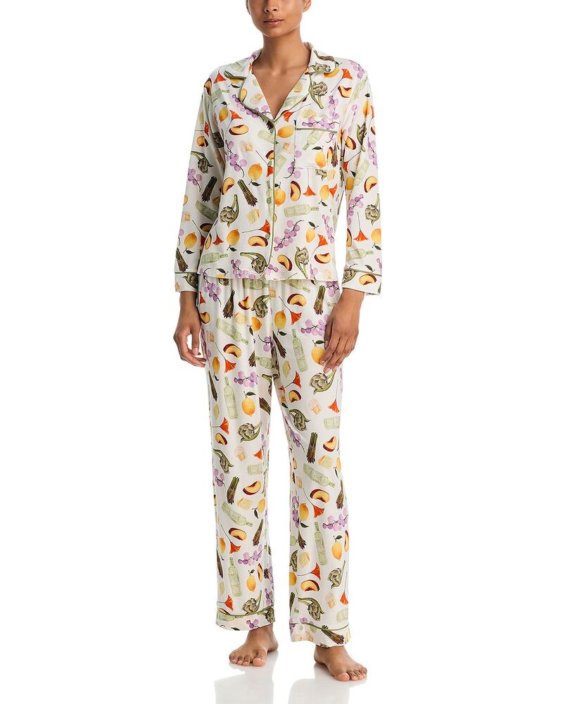 アクア レディース アウター パーカー・スウェット パンツ AQUA Notched Top & Pants Pajama Set - Exclusive White Multi ホワイト