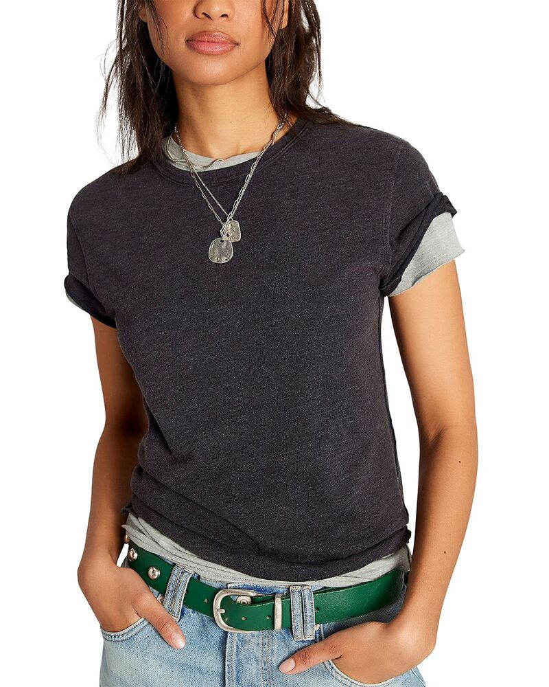 フリーピープル レディース トップス プルオーバー Free People Nova Tee Black 黒いこと