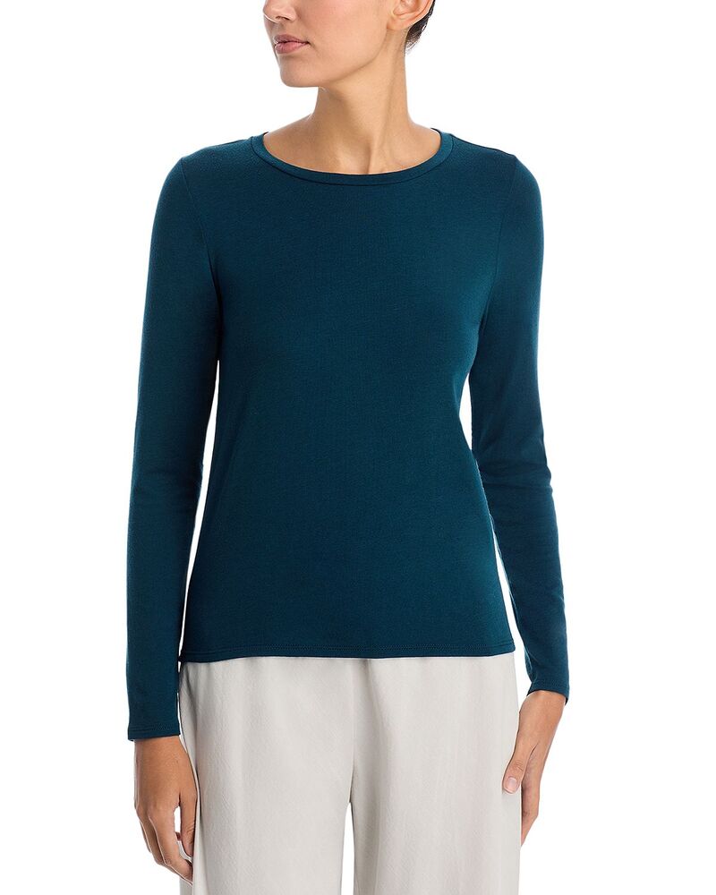 エイリーンフィッシャー レディース トップス Tシャツ スリムフィット Eileen Fisher Slim Fit Long Sleeve Tee Alpine