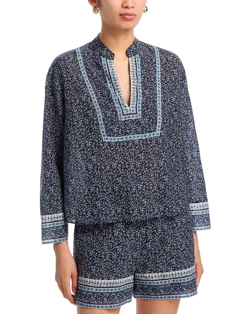 ヴェロニカ ベアード レディース トップス シャツ ブラウス Veronica Beard Cyra Blouse Navy Multi ネイビー｜ReVida 店 34,970円