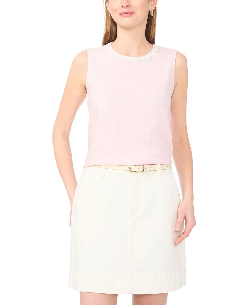 ヴィンスカムート レディース トップス シャツ クルーネック ノースリーブラウス VINCE CAMUTO Sleeveless Crewneck Blouse Pink Lilac ピンク