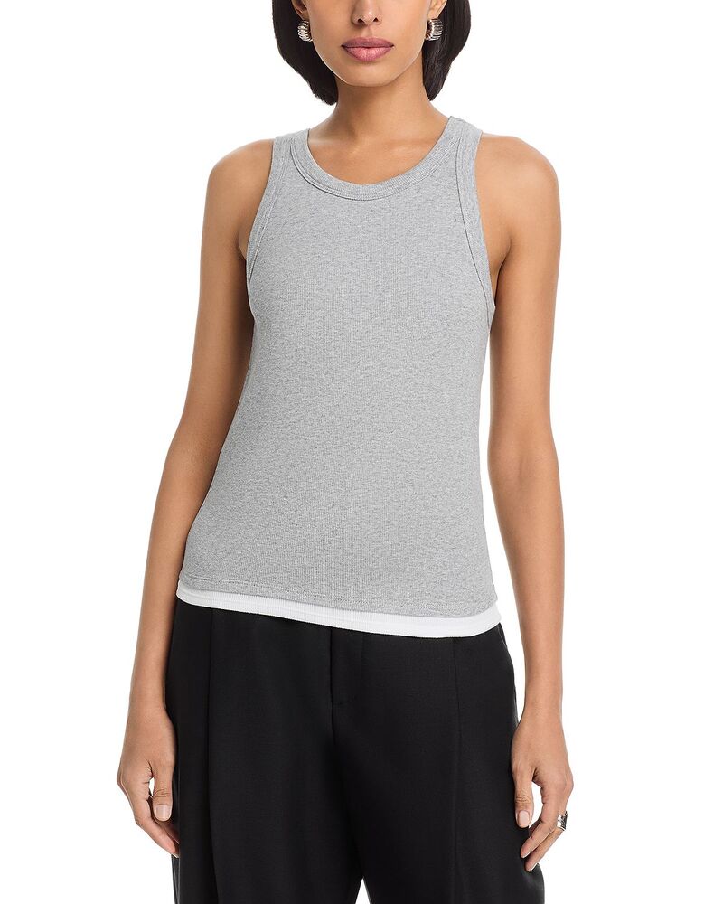 ヴェルヴェットバイグラハムスペンサー レディース トップス タンクトップ Velvet by Graham & Spencer Orion Tank Top Heather Grey/White ホワイト｜ReVida 店